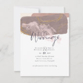 Invitation Abstrait Earth Gold Wedding Inviter Budget Faible  (Devant)