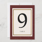 Invitation Abstrait Elegance Golden Frame Numéro de tableau (Devant)