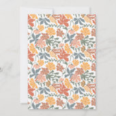 Invitation Abstrait Floral & Oiseaux Fête des mariées du mili (Dos)