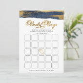 Invitation Abstrait Gold Blue maillot de bain de bingo (Debout devant)