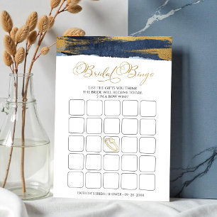 Invitation Abstrait Gold Blue maillot de bain de bingo