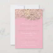 Invitation Abstrait Gold Sparkly Parties scintillant Whit Pin (Devant)