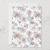 Invitation Abstrait Jardin d'été moderne Florals Mariage (Dos)