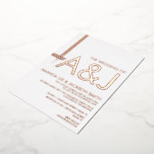 Invitation Abstrait Mariage Line Foil (Rotation)