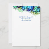 Invitation Abstrait moderne bleu turquoise Turquoise Haze Mar (Dos)