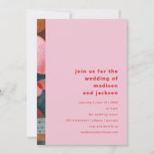 Invitation abstrait moderne coloré simple mariage minimal (Devant)