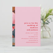 Invitation abstrait moderne coloré simple mariage minimal (Debout devant)