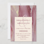 Invitation Abstrait moderne Viva Magenta Mariage (Devant)