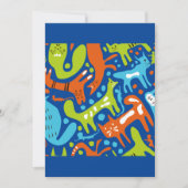 Invitation Abstrait Motif de chat Whimsical moderne animal de (Devant)