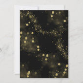 Invitation Abstrait noir et or Nouveau Mariage de la lune (Dos)