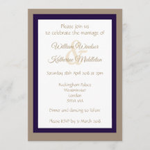 Abstrait or violet double face Mariage Inviter