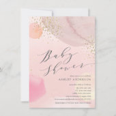 Invitation Abstrait Pastel Circles Girl Baby shower Invitatio (Devant)