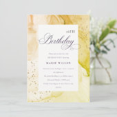 Invitation Abstrait Pastel Earthy Lime Green N'importe quel â (Debout devant)