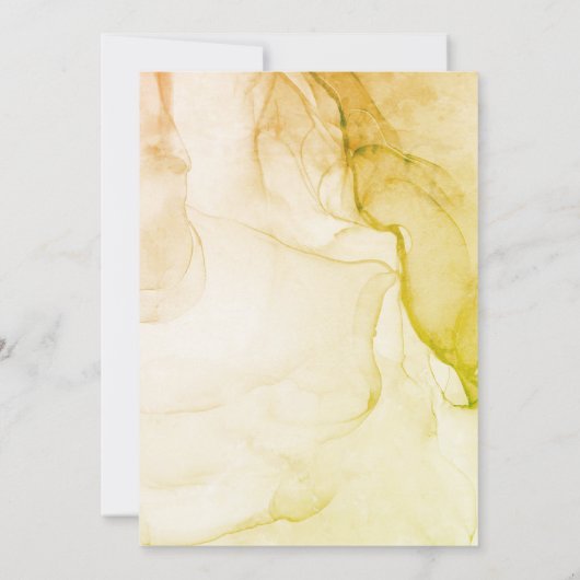 Invitation Abstrait Pastel Earthy Lime Green N'importe quel â (Dos)