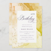 Invitation Abstrait Pastel Earthy Lime Green N'importe quel â (Devant / Derrière)