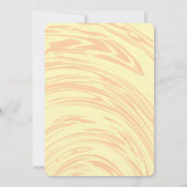 Invitation Abstrait Pêche orange jaune ivoire beige Mariage (Dos)