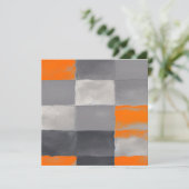 Invitation Abstrait Plaid gris orange (Debout devant)