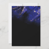 Invitation Abstrait Royal Blue et Gold Alcohol (Dos)