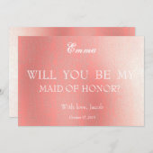 Invitation Abstrait Serez-Vous Ma MAIN D'Invitation HONNEUR (Devant / Derrière)