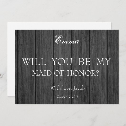 Invitation Abstrait Serez-Vous Ma MAIN D'Invitation HONNEUR (Devant / Derrière)