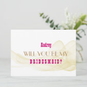 Invitation Abstrait Serez-vous ma servante d'honneur ? (Debout devant)