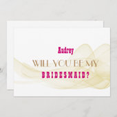 Invitation Abstrait Serez-vous ma servante d'honneur ? (Devant / Derrière)