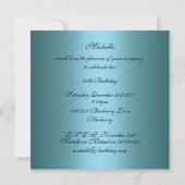 Invitation Abstrait Turquoise Et Or (Dos)