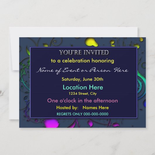 Invitation Abstraite (Dos)