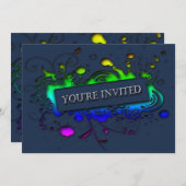 Invitation Abstraite (Devant / Derrière)