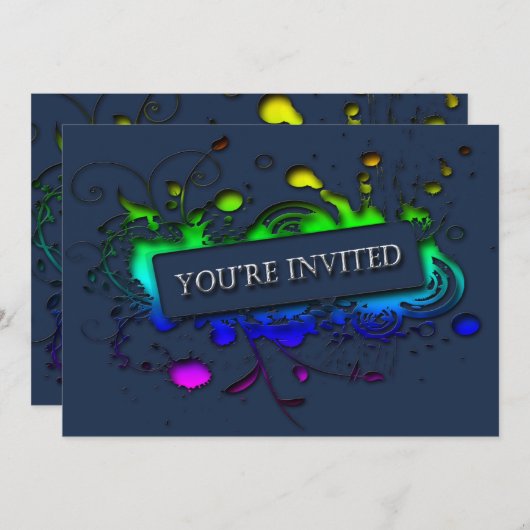 Invitation Abstraite (Devant / Derrière)