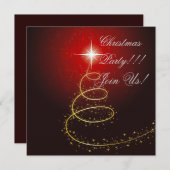 Invitation Abstraite à la fête de l'arbre de Noël (Devant / Derrière)