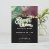 Invitation Abstraite aquarelle encre or typographie moderne (Debout devant)