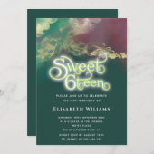 Invitation Abstraite aquarelle encre or typographie moderne (Devant / Derrière)