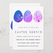 Invitation Abstraite aux oeufs de Pâques (Devant / Derrière)