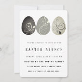 Invitation Abstraite aux oeufs de Pâques (Devant)