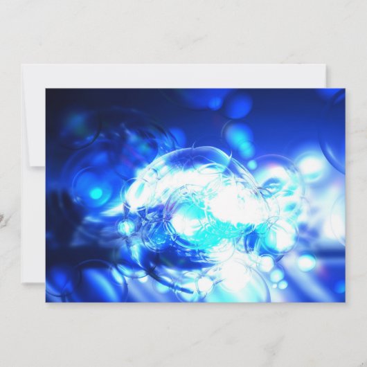 Invitation Abstraite bleue (Devant)