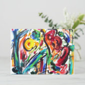 Invitation Abstraite "Bonheur cardiaque" (Debout devant)