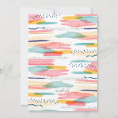 Invitation Abstraite Brush Strokes (Dos)