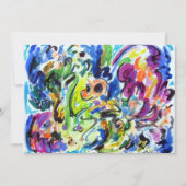 Invitation Abstraite "Color Whirl" (Devant)