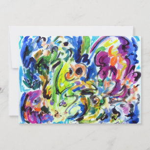 Invitation Abstraite "Color Whirl"