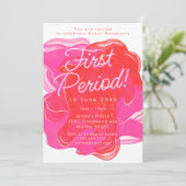 Invitation Abstraite Consommation d'alcool rose orange (Debout devant)