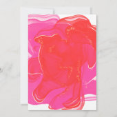 Invitation Abstraite Consommation d'alcool rose orange (Dos)