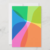 Invitation Abstraite couleur gras Rainbow Graduation Party (Dos)