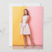 Invitation Abstraite couleur Rainbow Photo Graduation Party (Dos)