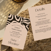 Invitation Abstraite du Baby shower Boho