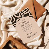 Invitation Abstraite du Baby shower Boho