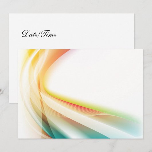 Invitation abstraite du remous 2 (Devant / Derrière)