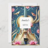 Invitation Abstraite fête d'anniversaire bleu (Dos)