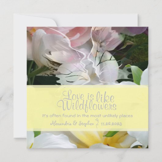 Invitation Abstraite fleur sauvage (Devant)