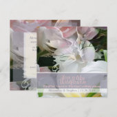 Invitation Abstraite fleur sauvage (Devant / Derrière)